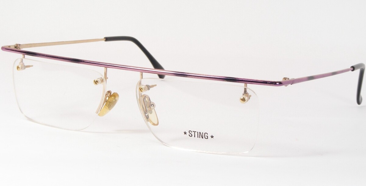 Lunettes Vintage STING 1363 C174 Demi Lilas /Or Uniques Rares 55-16-140mm - $76.03