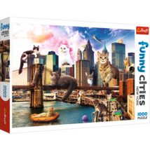 1000 Piece Jigsaw Puzzles, Cats in New York, Silly Puzzles, Animal Puzzle, Puzzl - $18.99