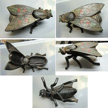 Cast iron painted fly bug insect hinged trinket box   thumb200