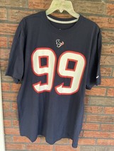Nike Houston Texans Jersey XL Short Sleeve Shirt 99 JJ Watt NFL Blue Red... - £30.36 GBP
