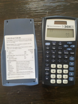 Black Texas Instruments Ti-30x IIS Business School Calculator 2 Line Display - £9.46 GBP