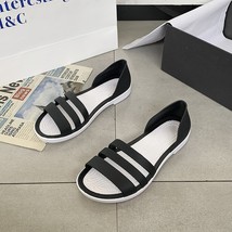 Summer Flats Sandals Women Shoes New Jelly Beach Sandals Comfortable Casual Shoe - £24.17 GBP