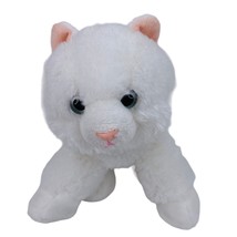 Aurora White Cat Plush Persian Blue Eyes Kitten Small Stuffed Animal Toy 8&quot; - £13.51 GBP