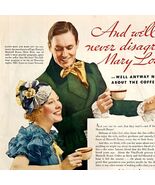 Maxwell House Coffee Mary Lou 1934 Advertisement Full Page Lithograph DWU1 - $733.58 MXN