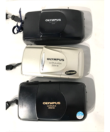 Olympus Stylus 35mm Camera PARTS LOT of 3 Door Issues etc - $81.21 CAD