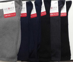 6 Pairs Of Socks Medical Comfort-Line Short Men&#39;s Cotton Virtus calze V9100 - $20.91