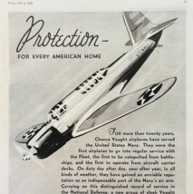 1938 United Aircraft Corporation Advertisement US Navy Aviation Defense ... - $462.01 MXN