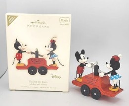 Hallmark Keepsake Disney Riding the Rails Mickey And Minnie Ornament 2008  U134 - £10.38 GBP