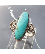 PACIFIC JEWELRY COMPANY 925 STERLING SILVER TURQUOISE RING SIZE 2.75 - €41,93 EUR