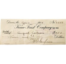 1914 Kineo Trust Company Bank Check E.A. Sampson Dover Maine Signed 6289... - $11.99 1914 Kineo Trust Company Bank Check E.A. Sampson Dover Maine Signed 6289... - $11.99