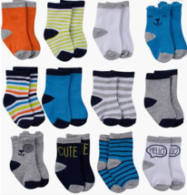 Onesies Brand Gerber Unisex Baby 12-Pair Bootie Socks Crew Socks 6-12 Mo... - $13.09