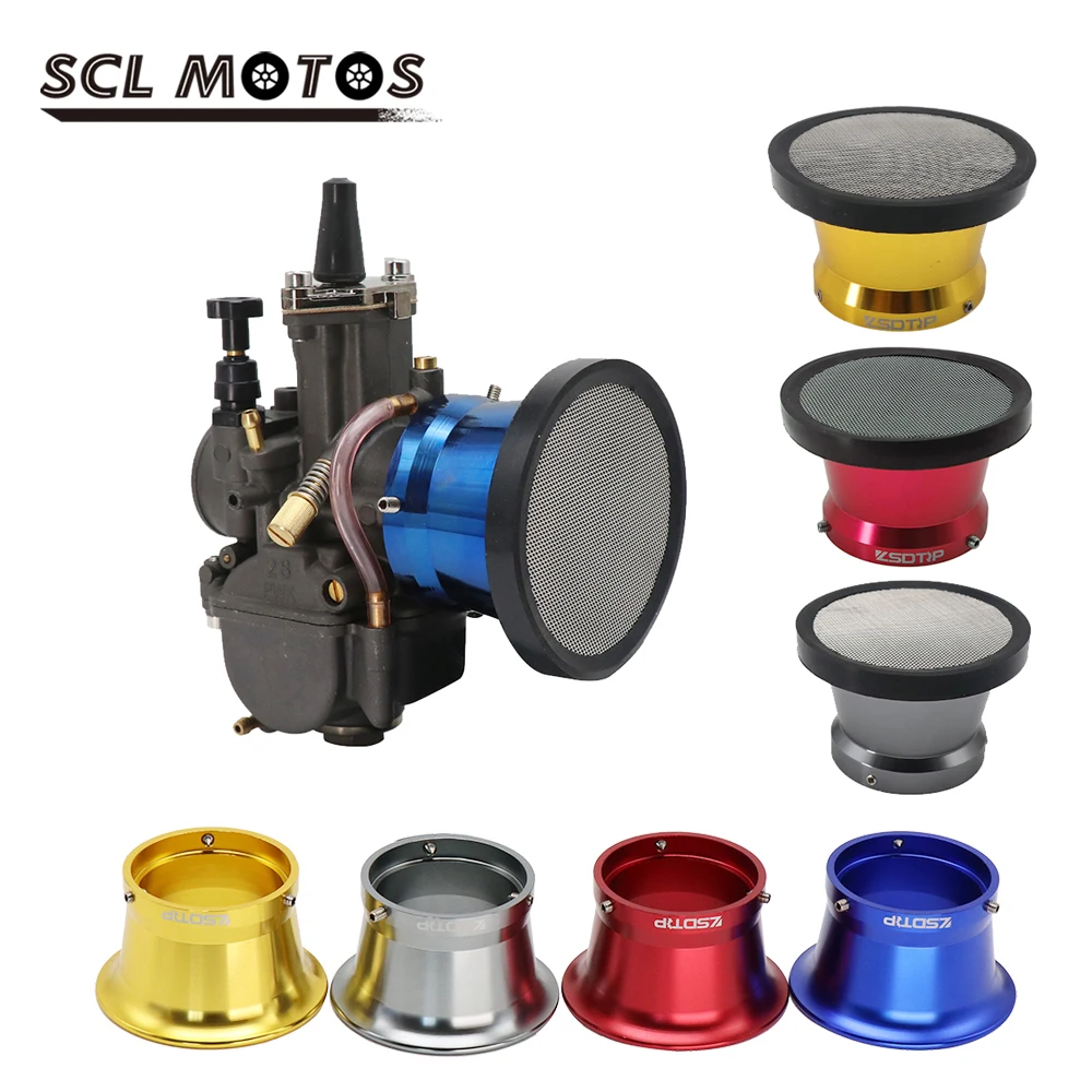 SCL MOTOS New 50mm Motorcycle Parts Air Filter Cup Wind Horn Cup Rubber Mesh For - £9.59 GBP+