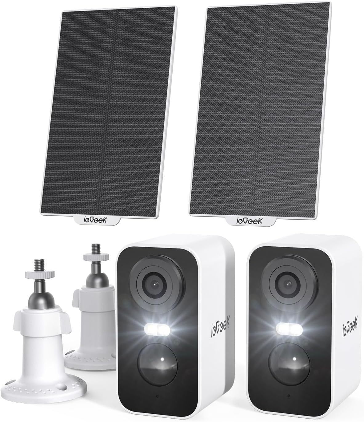 Solar Security Cameras Wireless Outdoor, 2 Pack 2K WiFi Battery...  - $68.31+