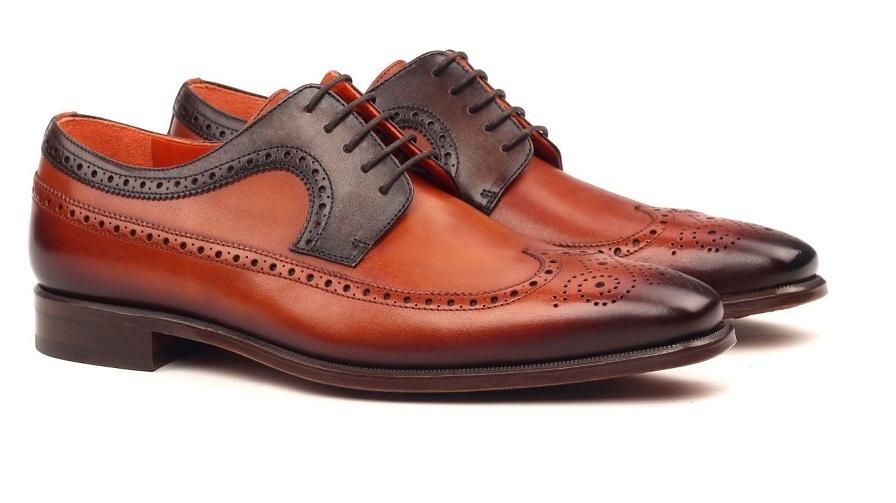 New Handmade Leather Two Tone Tan Oxfords for Men Custom Made shoes for men