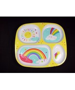 Summer Time melamine 4 part divided plate Sun Rainbows NEW - $142.77 MXN