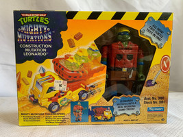 1994 Playmates Toy &quot;Construction Mutation Leonardo&quot; Action Figure Factory Sealed - £101.65 GBP