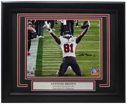 Antonio Brown Unterzeichnet Eingerahmt 8x10 Tampa Bay Buccaneers Foto Bas - £91.04 GBP