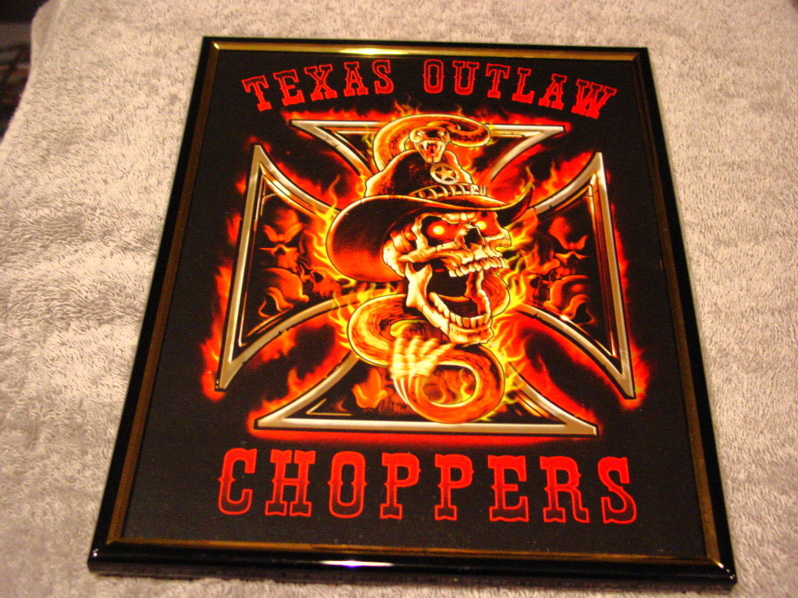 Primary image for SKULL AND SNAKE CHOPPERS 8X10 FRAMED PICTURE