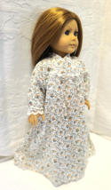 NIGHTGOWN White with Floral Print &amp; Lace - Clothes for 18&quot; Doll &amp; 15&quot; Bi... - $8.90