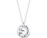 Women&#39;s Sterling Silver &quot;I Love You to the Moon &amp; Back&quot; Pendant Necklace - £25.91 GBP