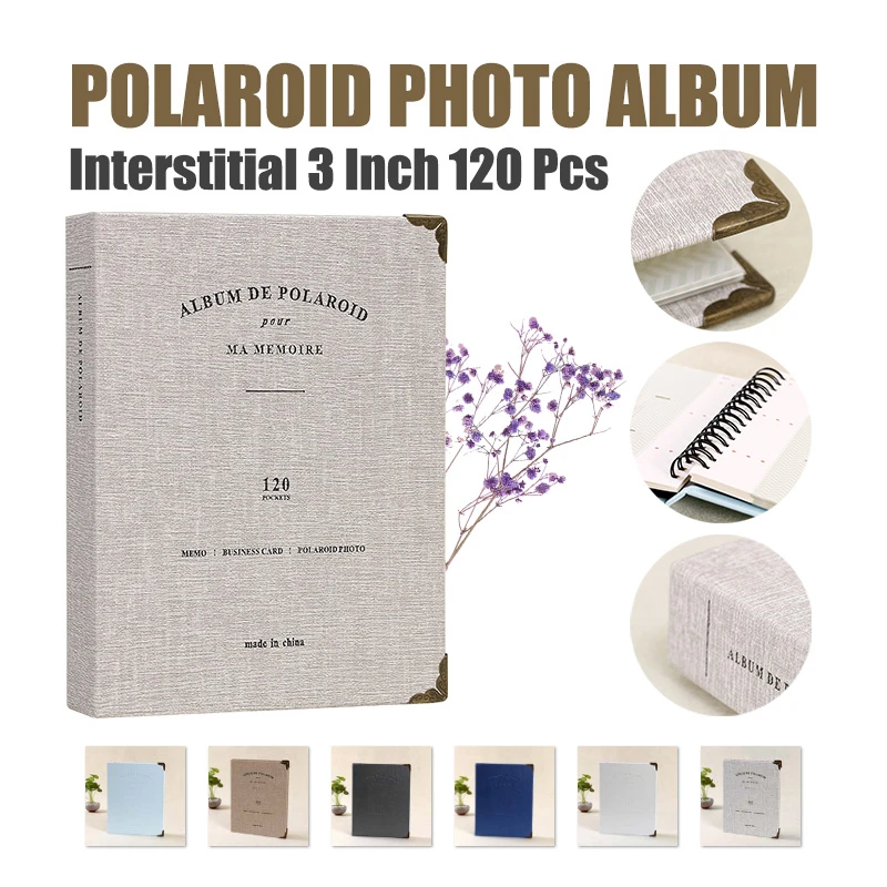 120 Pockets Leather 3-inch Polaroid Photo Album Print Photo Album Interstitial 3 - £18.77 GBP