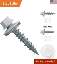 Durable 250 Brite White Hex Head Metal Roofing Screws for Quick Installa... - $49.50