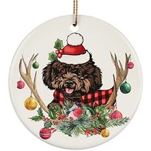hdhshop24 Cute Puppy Poodle Dog Love Christmas Ornament Gift Pine Tree Decor Han - £15.78 GBP