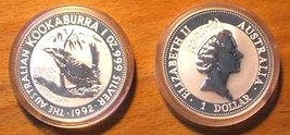 1992 Silver Kookaburra - 1 Oz. .999 Pure Silver - $49.95