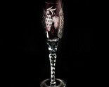 Ajka Marsala Purple Crystal Champagne Flute 9&quot; Tall - $175.00