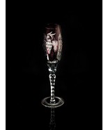 Ajka Marsala Purple Crystal Champagne Flute 9&quot; Tall - £137.13 GBP