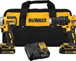 Dewalt 20V Max Cordless Drill, Impact Driver, 2-Tool Power Tool Combo Kit, - $219.98