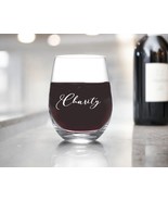 Stemless wine Glass , Custom wine glass , Monogram Wine Glass - Name - $282.50 MXN