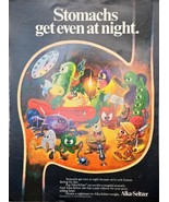 ALKA SELTZER - Stomachs get even at night - 1968 Vintage Print Ad - $261.60 MXN