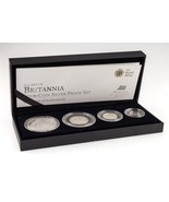 2012 Royaume-Uni Royal Mint Four-Coin Argent Britannia Preuve Kit W/ Boî... - $4,934.85 MXN