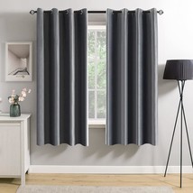 Miulee 2 Panels Blackout Velvet Curtains Solid Soft Grommet Grey Curtains - $48.99