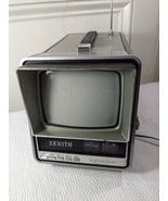 Vintage Zenith BT055S1 Portable 5” black &amp; white Television AM/FM Radio ... - $219.52 CAD