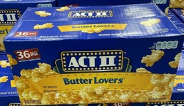 ACT II Butter Loves microwave Popcorn 36 ct/ 2.75 oz net 6.19 Lb - £13.40 GBP