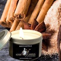 Brown Sugar &amp; Cinnamon Spice Eco Soy Wax Scented Tin Candles, Vegan, Hand Poured - £11.94 GBP+