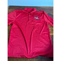 Mens XL Red Tuskegee Airmen Red Tail Angels Polo Shirt P-51 Mustang - $21.78
