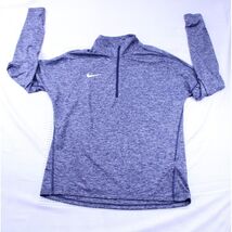 Womens Nike Dri-Fit 1/4 Zip Pullover Jacket Small Blue - $14.11