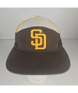 Melonwear San Diego Padres Hat Mitel Adult One Size Snapback Brown Yello... - $12.21