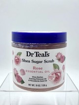Dr Teal&#39;s Shea Sugar Scrub Rose Essential Oil, Shea Butter 19oz Rose Scent Scrub - £13.54 GBP