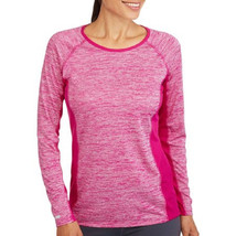 Danskin Now Ladies Womens Performance Base Layer Crew Neck Top Pink Size M 8-10 - £19.91 GBP