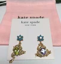 Kate Spade New York nature walk frog drop earrings w/ KS Dust Bag New - £38.36 GBP