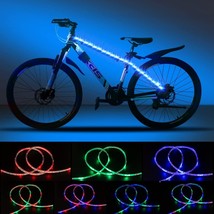 Led Bicycle Frame Light For Night Riding, Waterproof Strip Light Battery... - £32.22 GBP