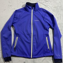 Columbia Tectonic Softshell Full Zip Jacket Womens Medium Blue Omni Heat Shield - £30.06 GBP