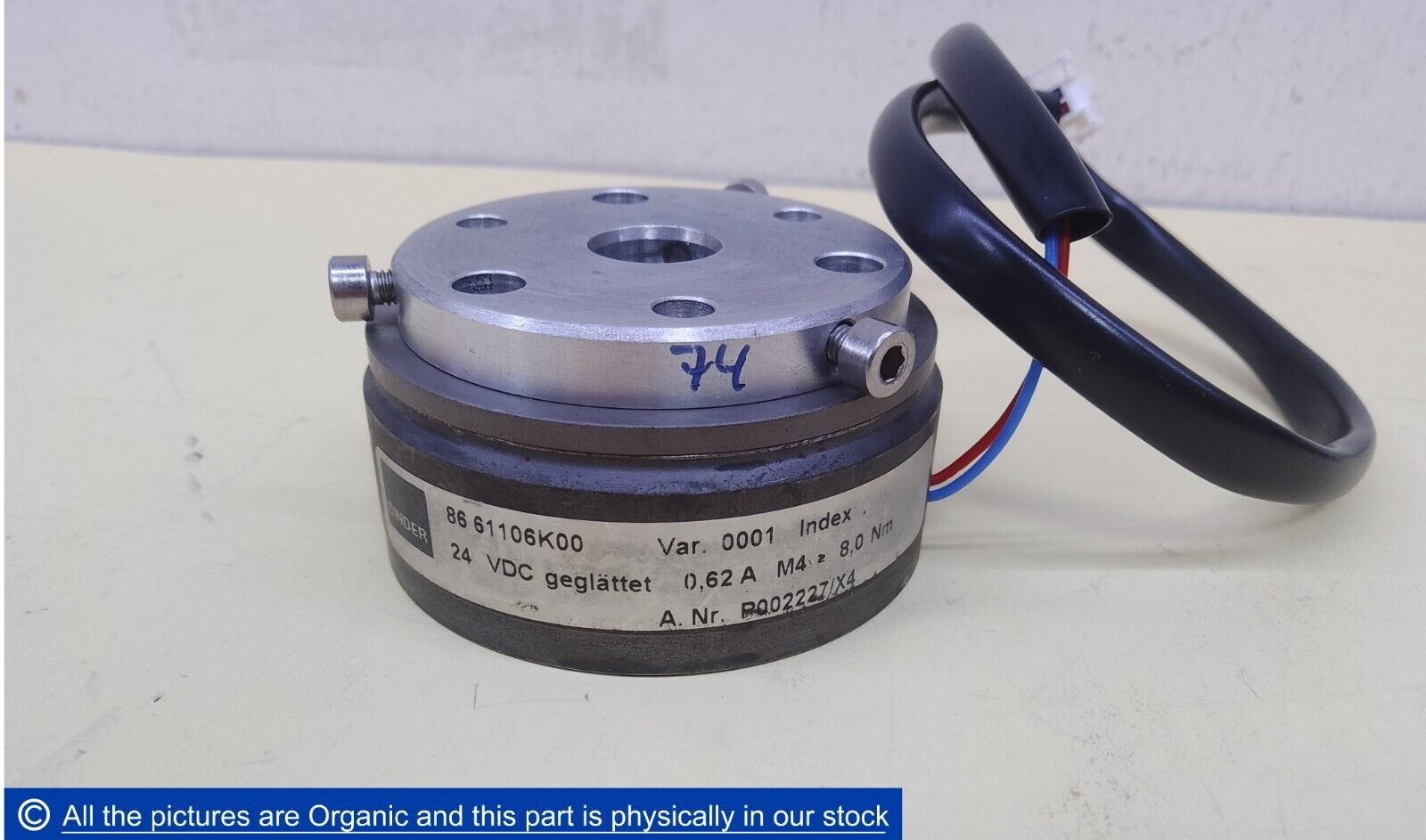 BINDER 86 61106K00 Higher Torque Permanent Magnet Brake ASSY Var.0001 R0... - $599.00
