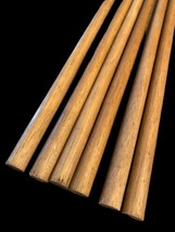 Wooden Dowel Lot 6 Pieces 14&quot; x 1/2&quot; Thick Stained Maple Mid Brown Tone - £21.77 GBP