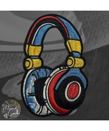 Large Multicolor Headphones Iron On Patch Embroidered Craft Applique - $10.97 CAD