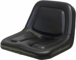 Black Vinyl Metal Pan Seat w/ Multiple Mounting Patterns- Fits Many Appl... - £78.89 GBP